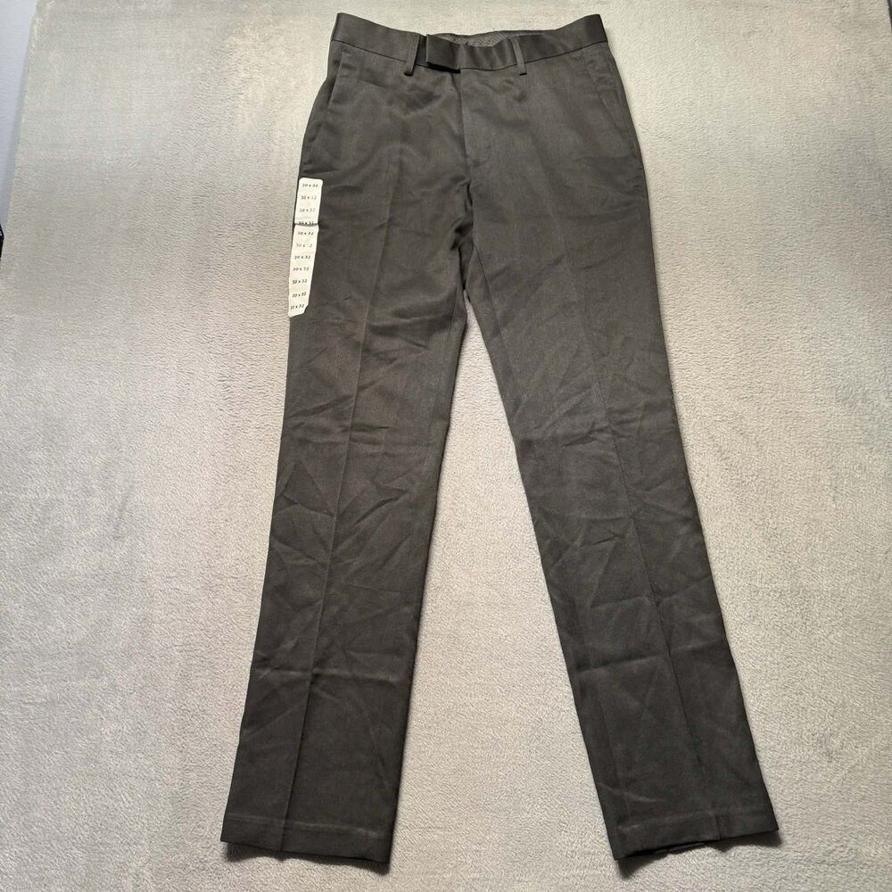 Kenneth Cole Reaction Mens 30X32 Slim Fit Dress Pants Black Business Work NWT